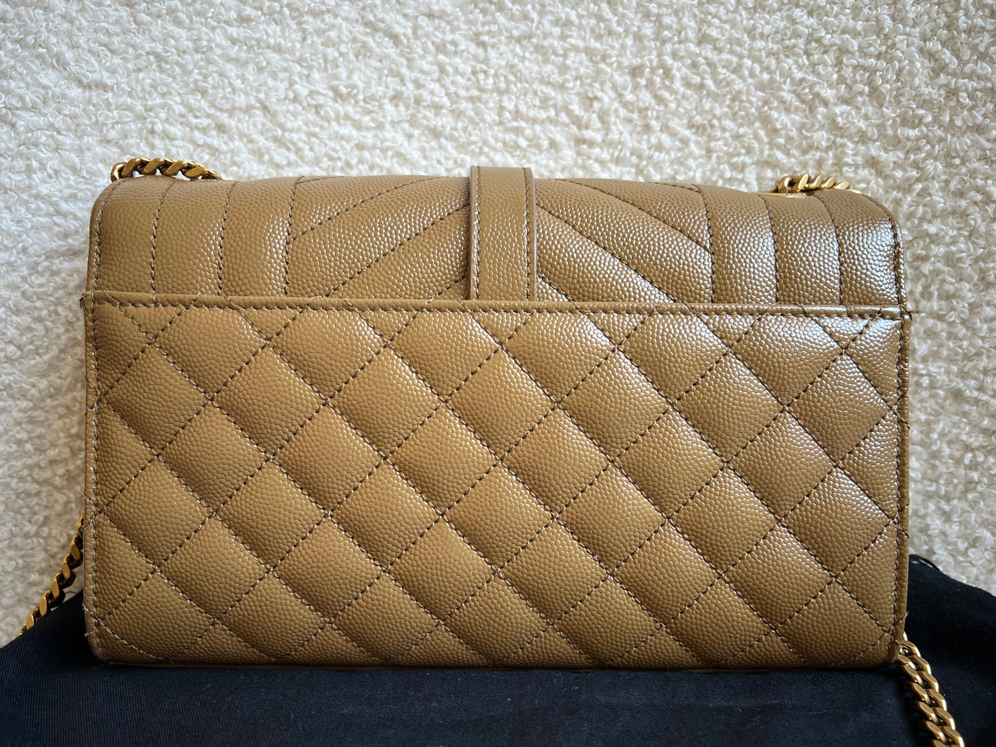 Yves Saint Laurent (YSL) Beige Small Envelope Bag (RRP £1,940)