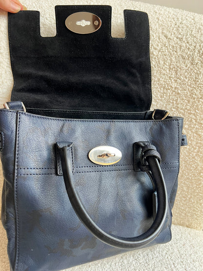 Mulberry Mini Cara Backpack in Midnight Blue Camo Printed Goat (RRP £995)