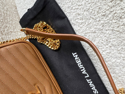 Yves Saint Laurent (YSL) Tan Mini Lou Camera Bag (RRP £1285)