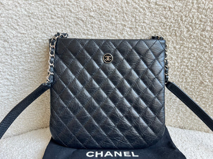 Chanel Black Quilted Messenger Bag