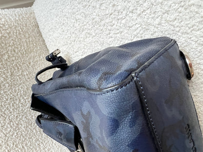 Mulberry Mini Cara Backpack in Midnight Blue Camo Printed Goat (RRP £995)