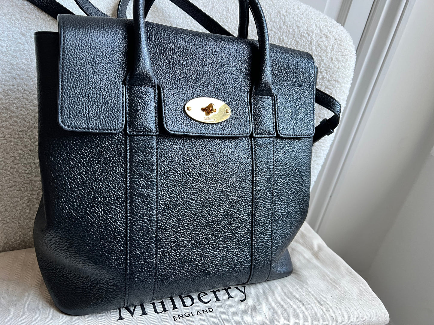 Mulberry Black Bayswater Backpack (RRP £995)