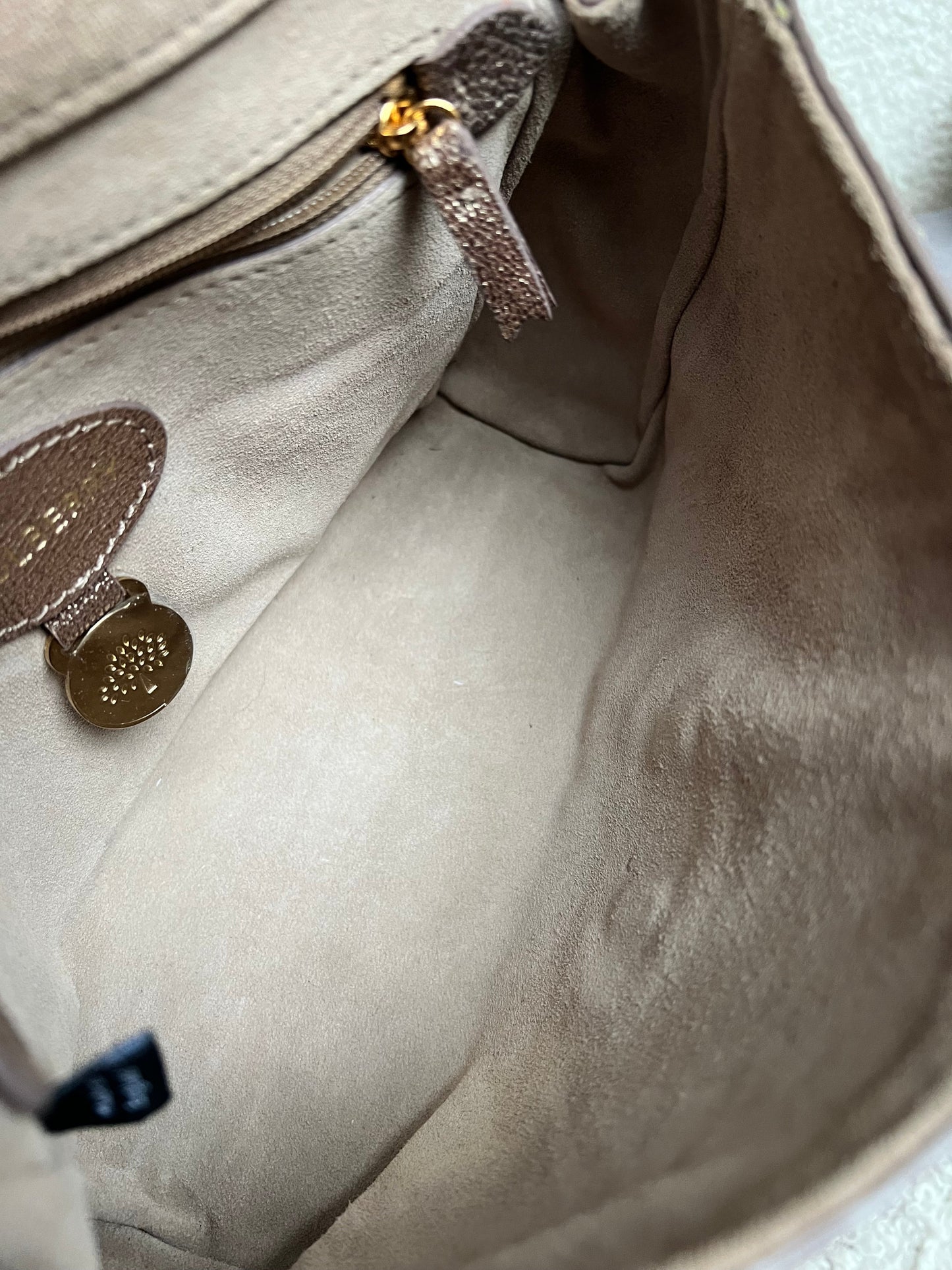 Mulberry Metallic Mushroom Regular Lily with Gold Hardware (RRP £995)