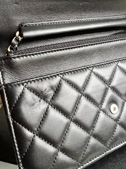 Chanel Wallet on Chain in Black Lambskin Silver Hardware (RRP £2,930)