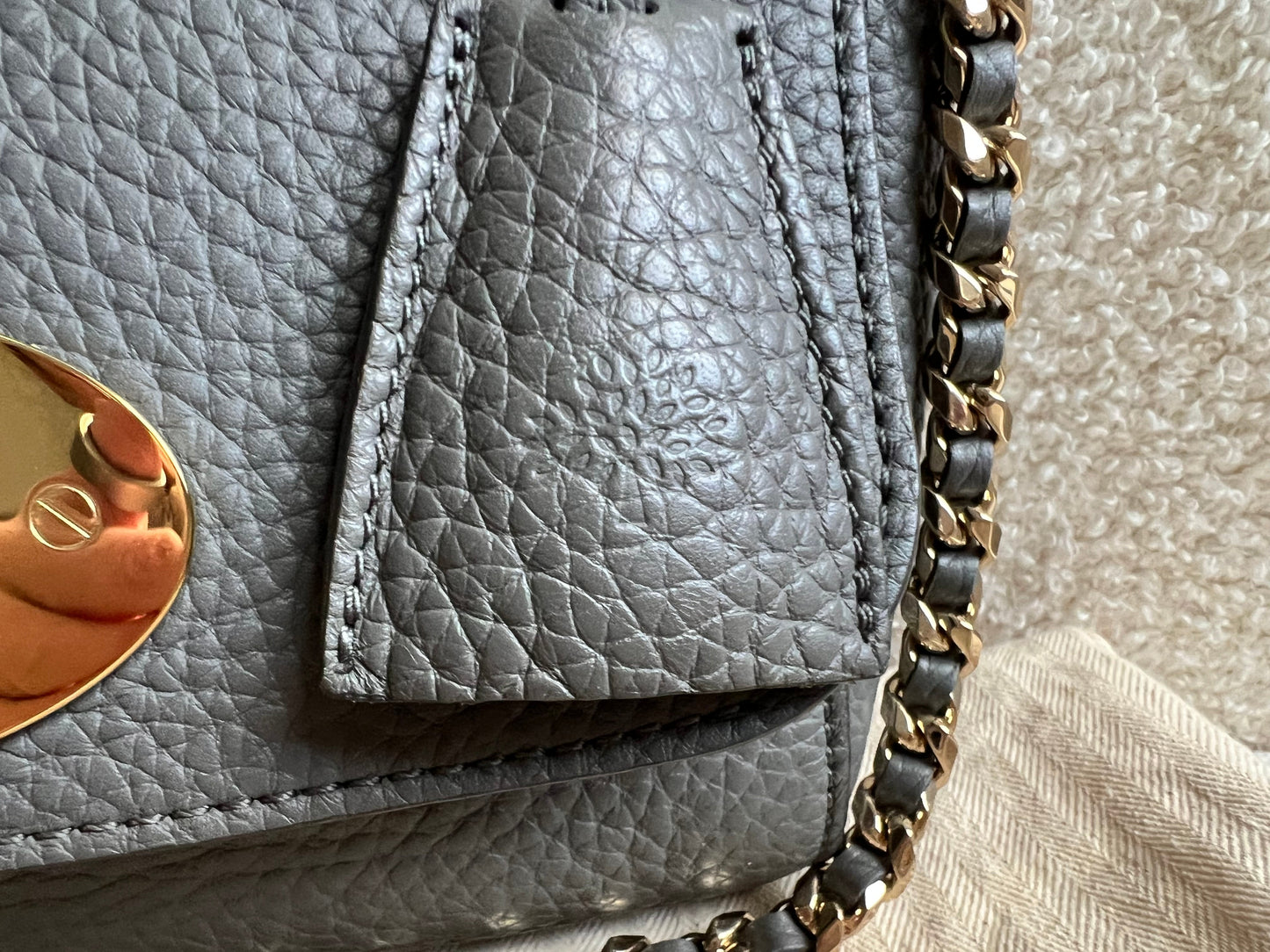 Mulberry Solid Grey Regular Top Handle Lily (RRP £1095)