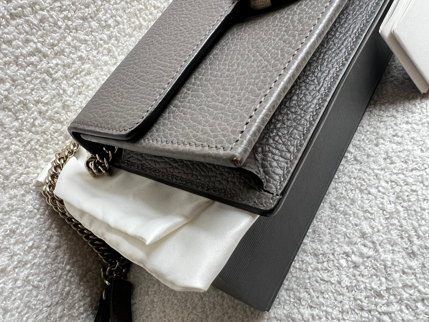 Gucci Dollar Grey Interlocking Chain Wallet