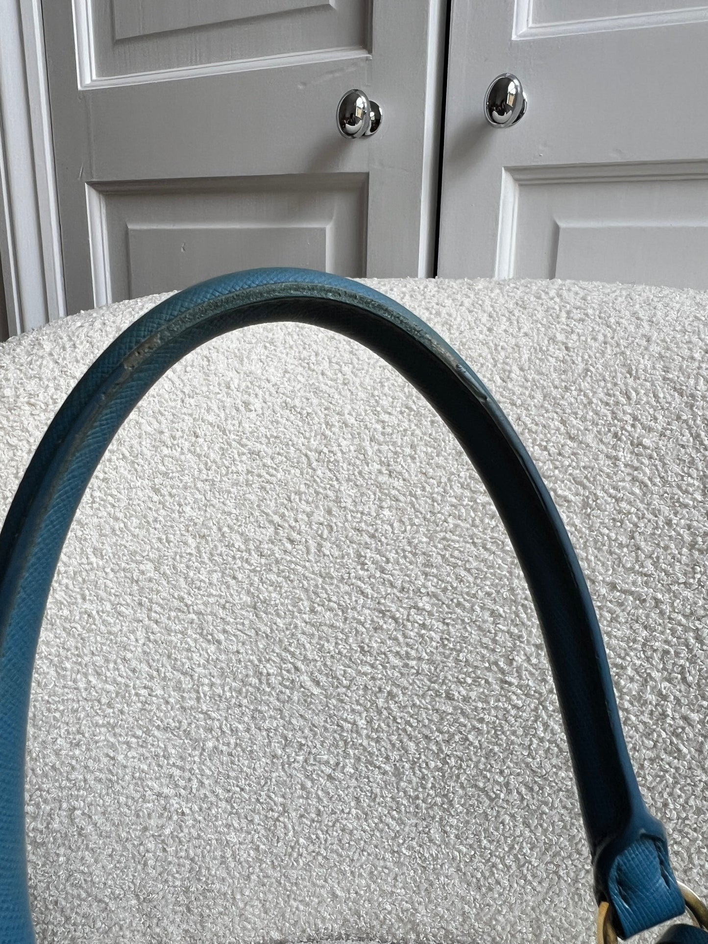 Prada Blue Saffiano Tote