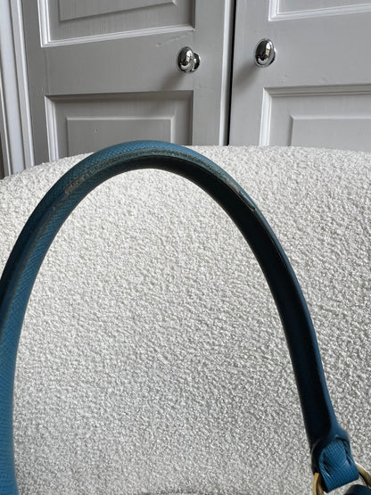 Prada Blue Saffiano Tote