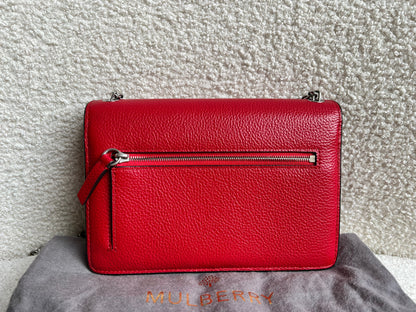 Mulberry Lancaster Red Small Darley Shoulder Bag (RRP £695)