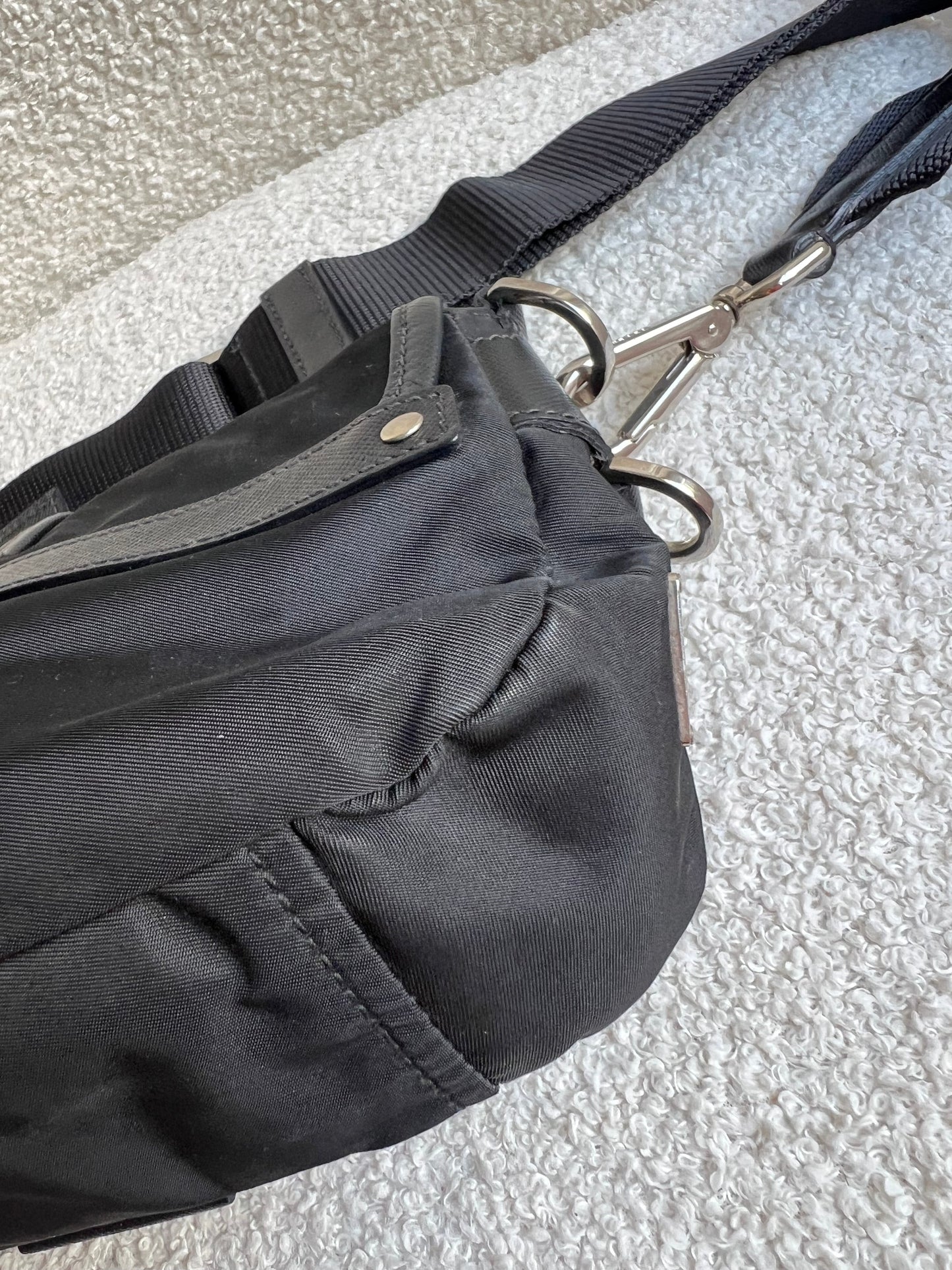 Prada Vintage Nylon Buckle Shoulder Bag