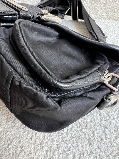 Prada Vintage Nylon Buckle Shoulder Bag