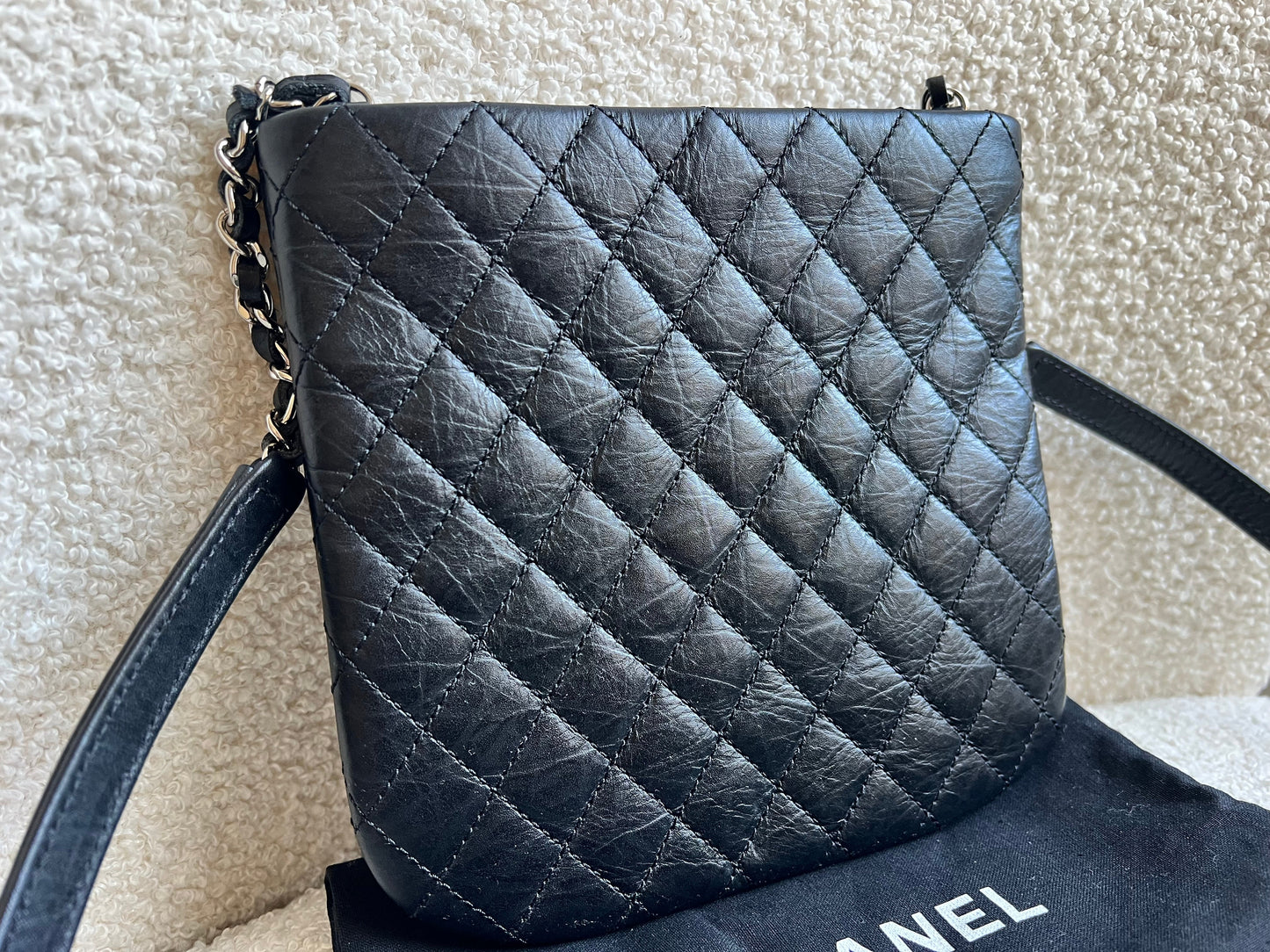 Chanel Black Quilted Messenger Bag