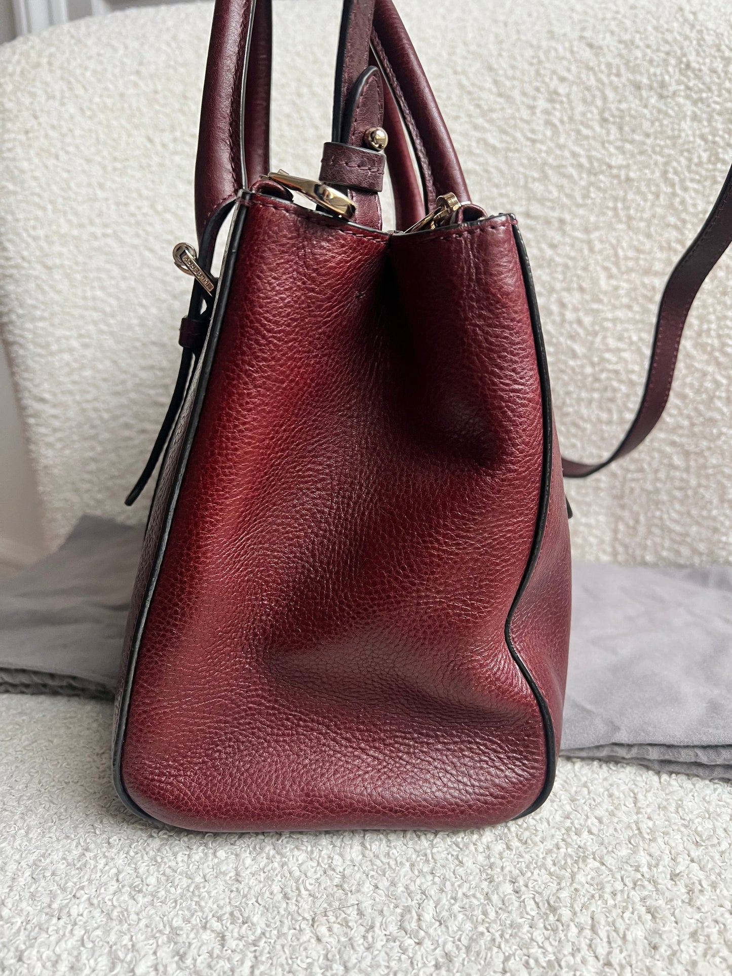 Mulberry Oxblood Small Double Zip Bayswater Tote (£1500)