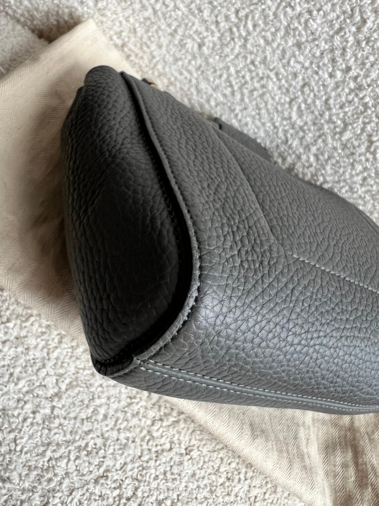 Mulberry Solid Grey Regular Top Handle Lily (RRP £1095)