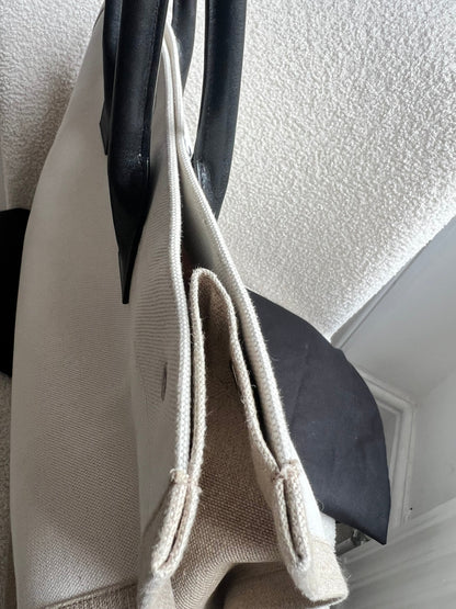 Yves Saint Laurent Large Rive Gauche in Canvas and Printed Leather (RRP £1440)