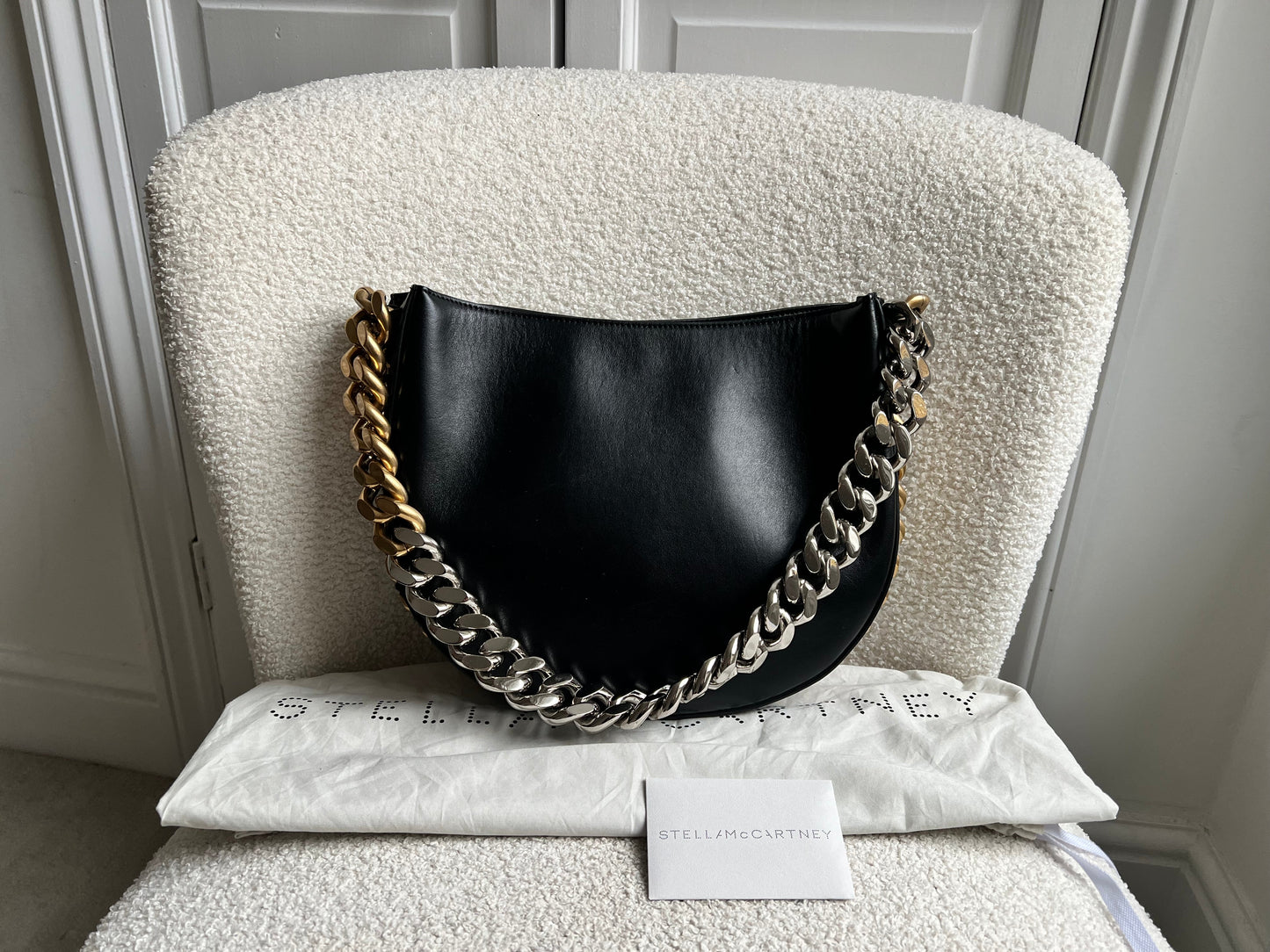 Stella McCartney Frayme Black Faux Leather Bag (RRP £1490)