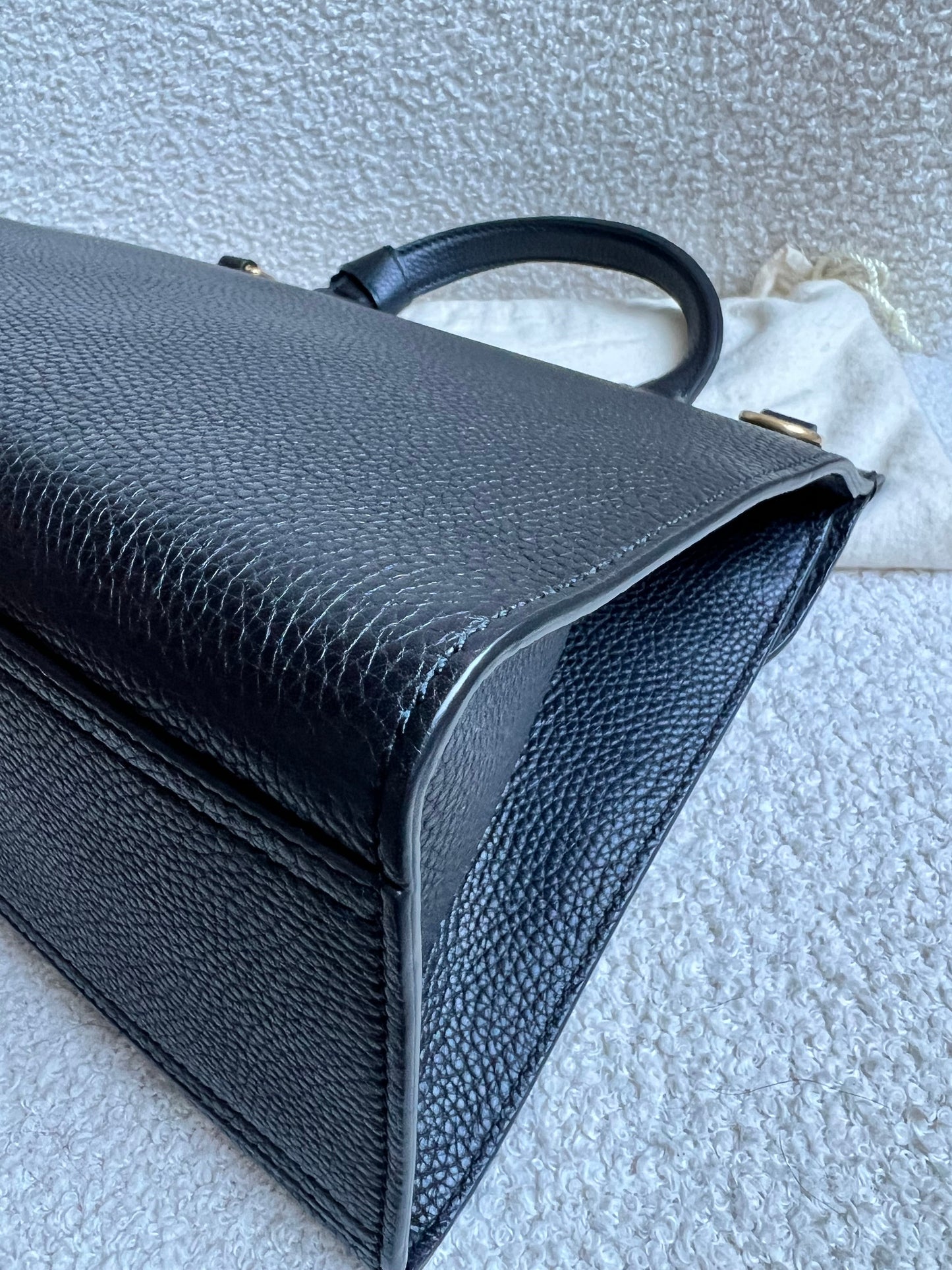 Gucci GG Black Medium Marmont Top Handle Bag