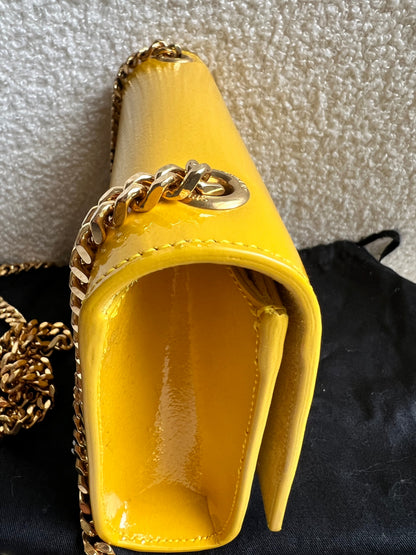 Yves Saint Laurent (YSL) Small Kate Yellow Patent with Gold Hardware (RRP £1,440)