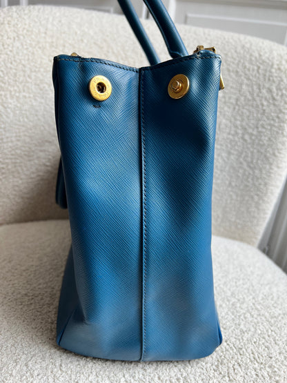 Prada Blue Saffiano Tote