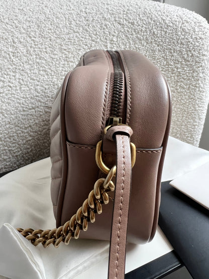 Gucci GG Marmont Dusty Pink Small Shoulder Bag (RRP £1440)