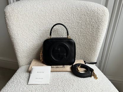 Gucci Black Small Top Handle Blondie Shoulder Bag (RRP £1870)