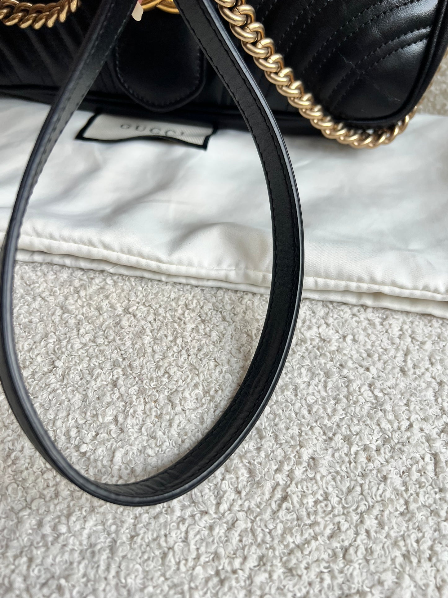 Gucci GG Black Marmont Small Shoulder Bag (RRP £2070)