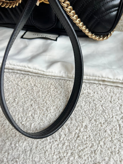 Gucci GG Black Marmont Small Shoulder Bag (RRP £2070)