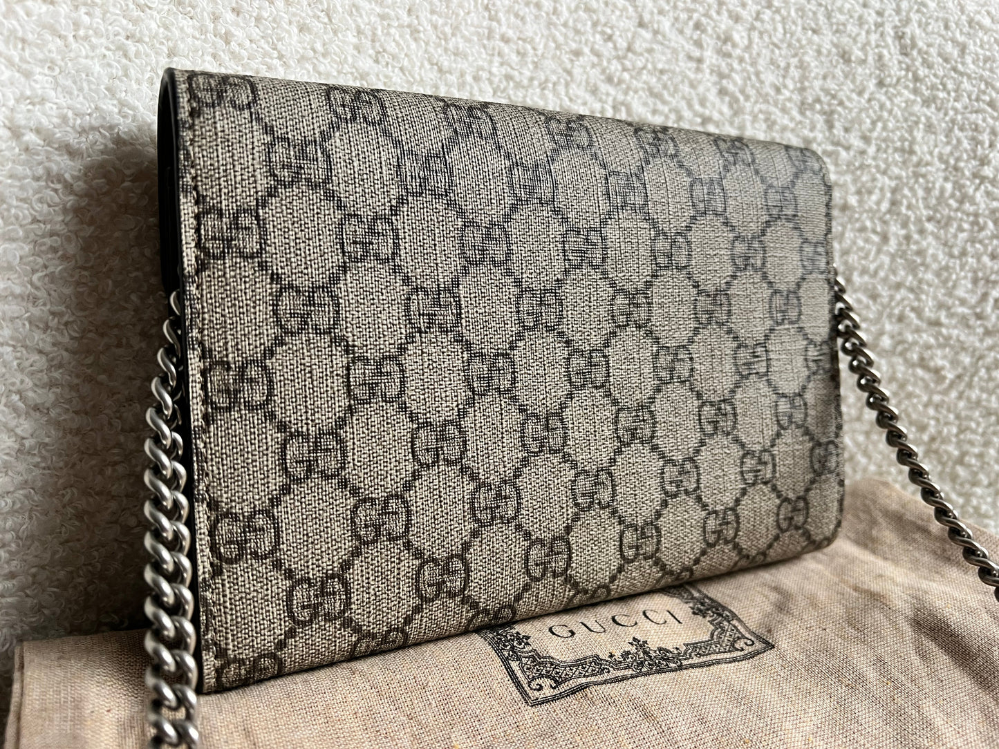 Gucci Dionysus GG Supreme Chain Wallet (RRP £1400)