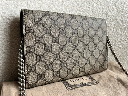 Gucci Dionysus GG Supreme Chain Wallet (RRP £1400)