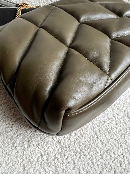 Yves Saint Laurent (YSL) Mini Puffer in Light Musk Quilted Lambskin (RRP £1720)