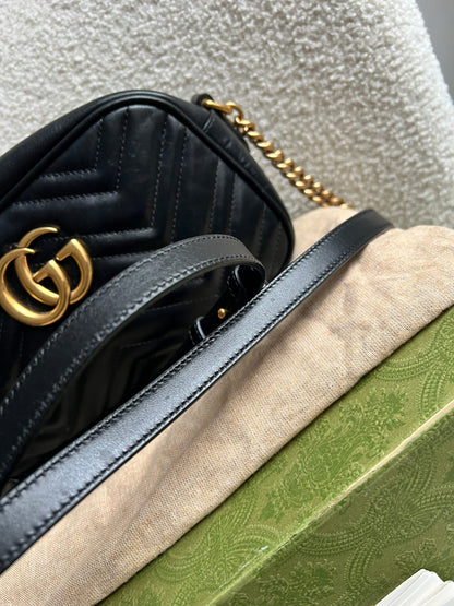 Gucci GG Black Marmont Small Shoulder Bag (RRP £1440)