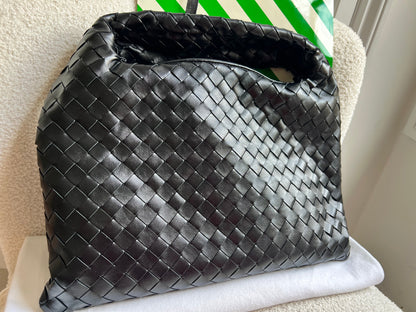 Bottega Veneta Black Small Hop Intraciatto (RRP £3370)