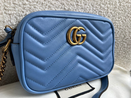 Gucci GG Blue Marmont Mini Shoulder Bag (RRP £1,360)