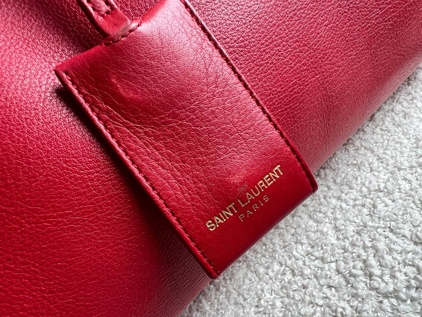 Yves Saint Laurent (YSL) Red Small Cabas Chyc Bag (RRP £1,350)