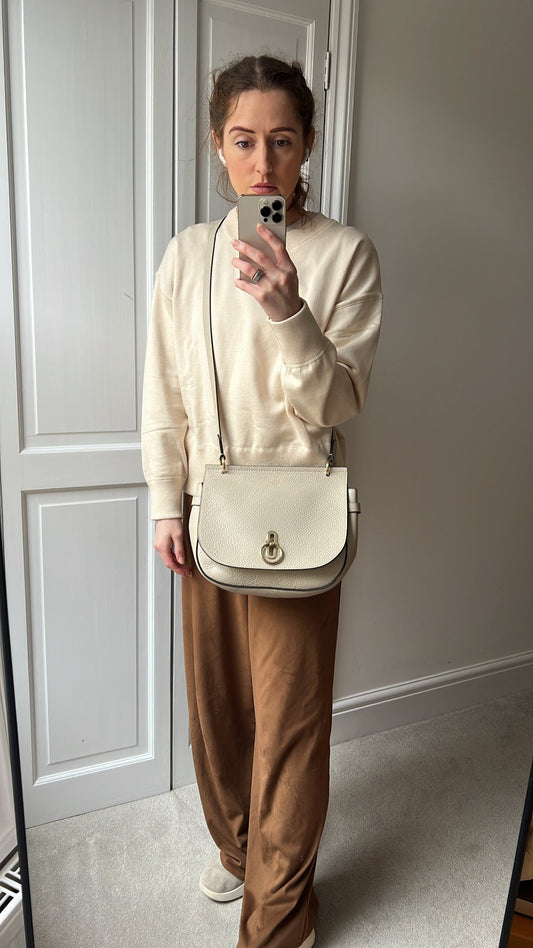 Mulberry Chalk Soft Amberley Satchel (RRP £1,195)