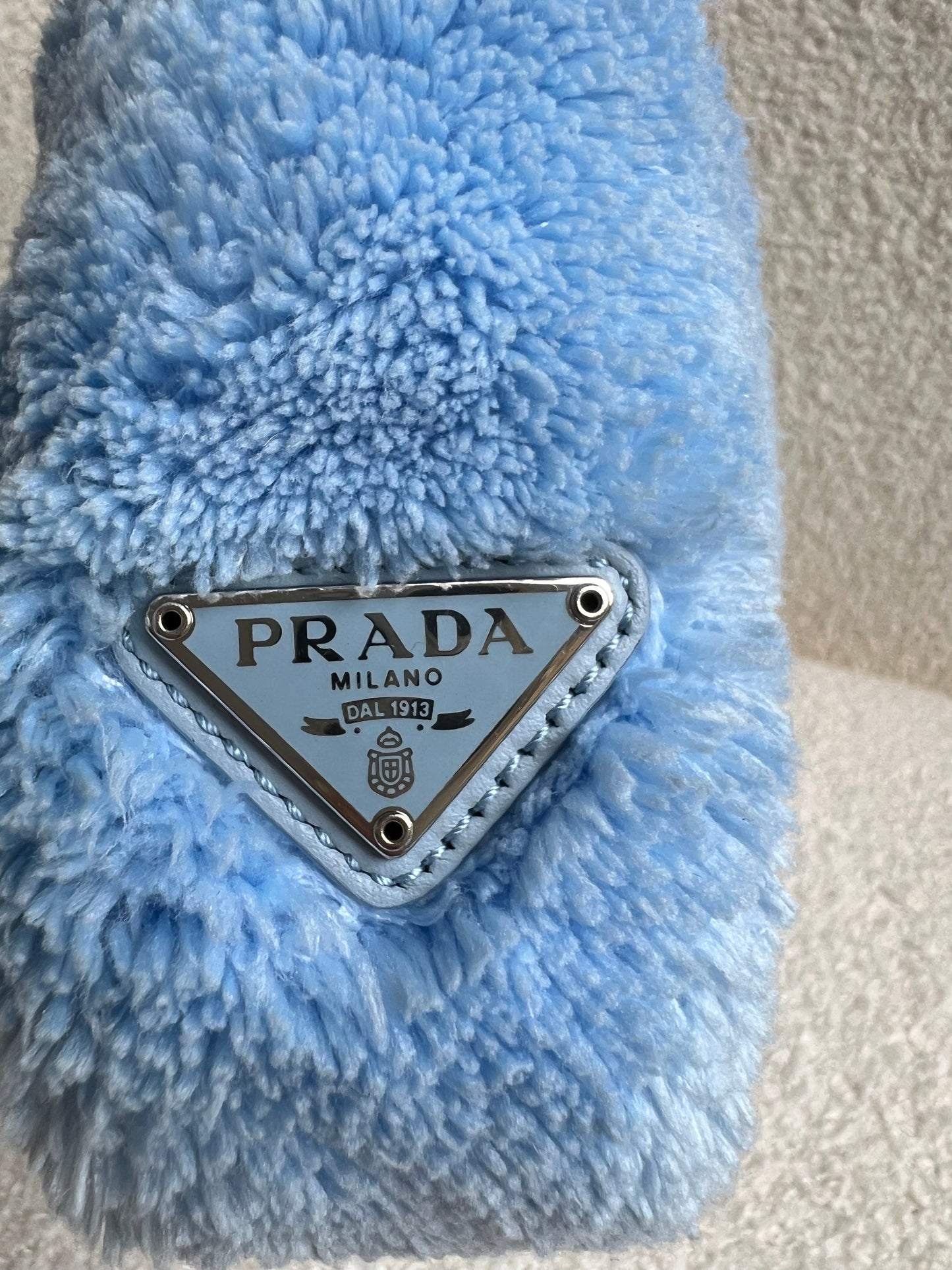 Prada Blue Re-edition 2000 Terry Cloth Shoulder Bag