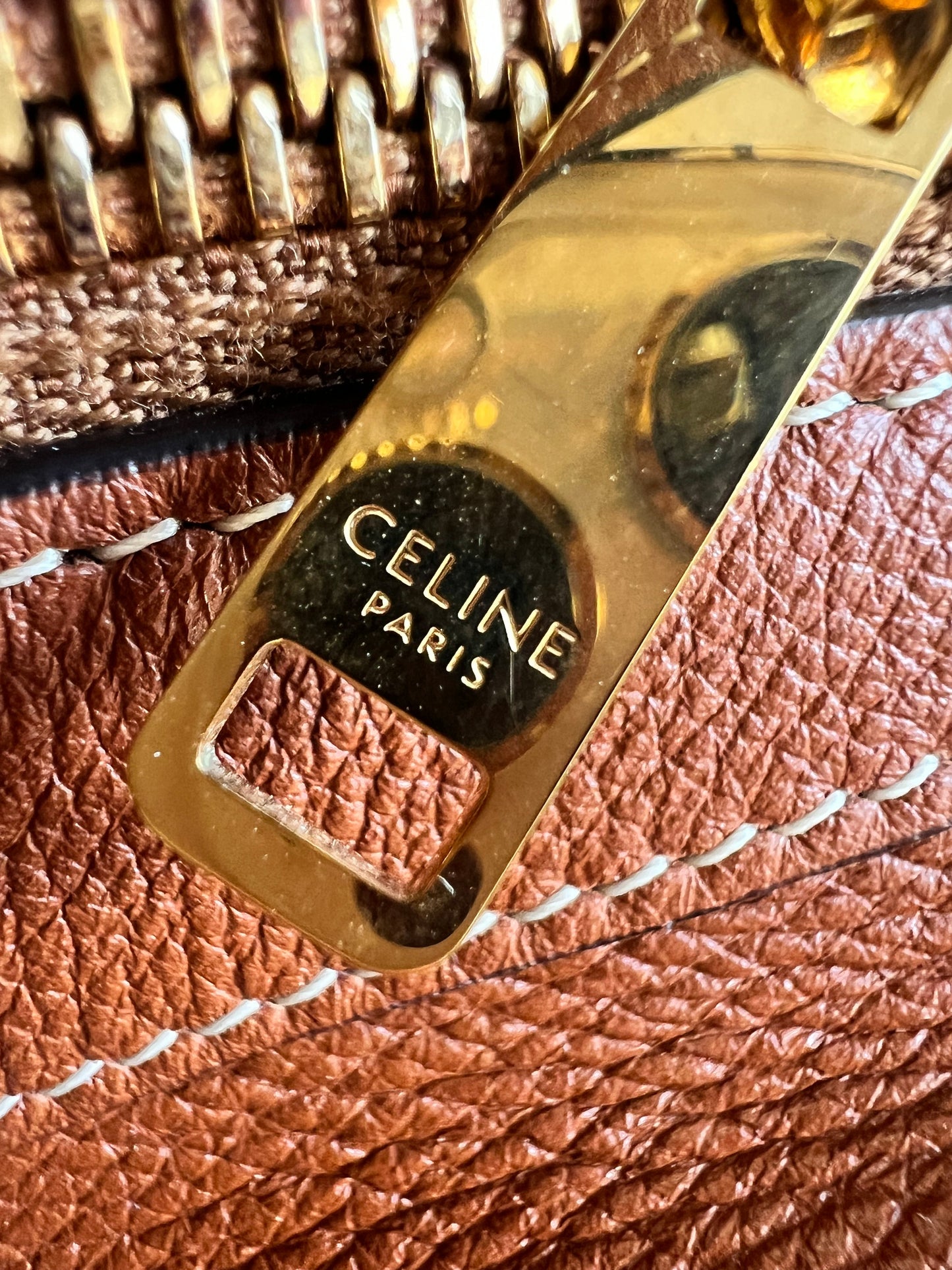 Celine Large Romy Bag in Tan Calfskin (RRP £2350)
