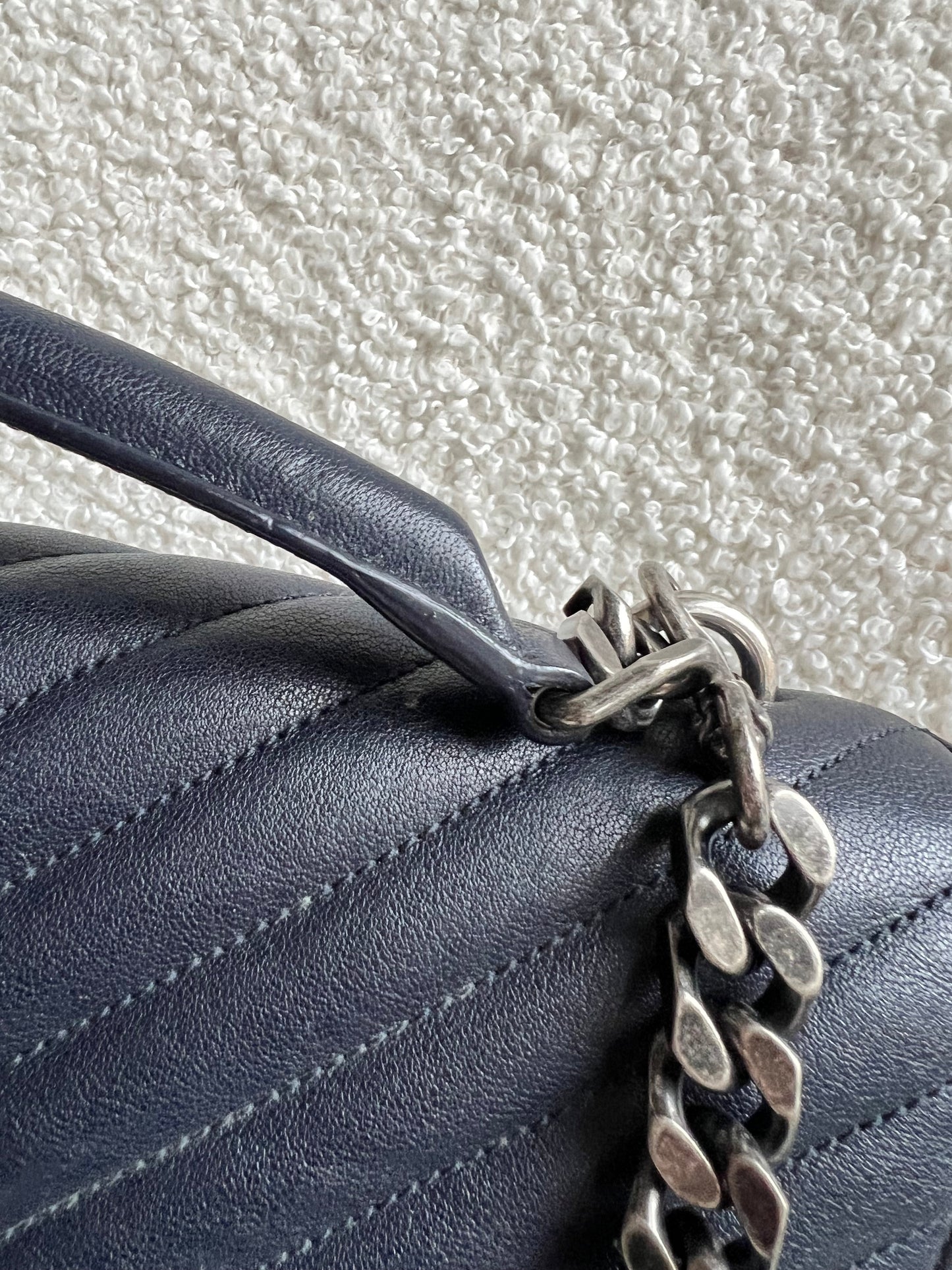 Yves Saint Laurent (YSL) Navy Large College (RRP £2,280)