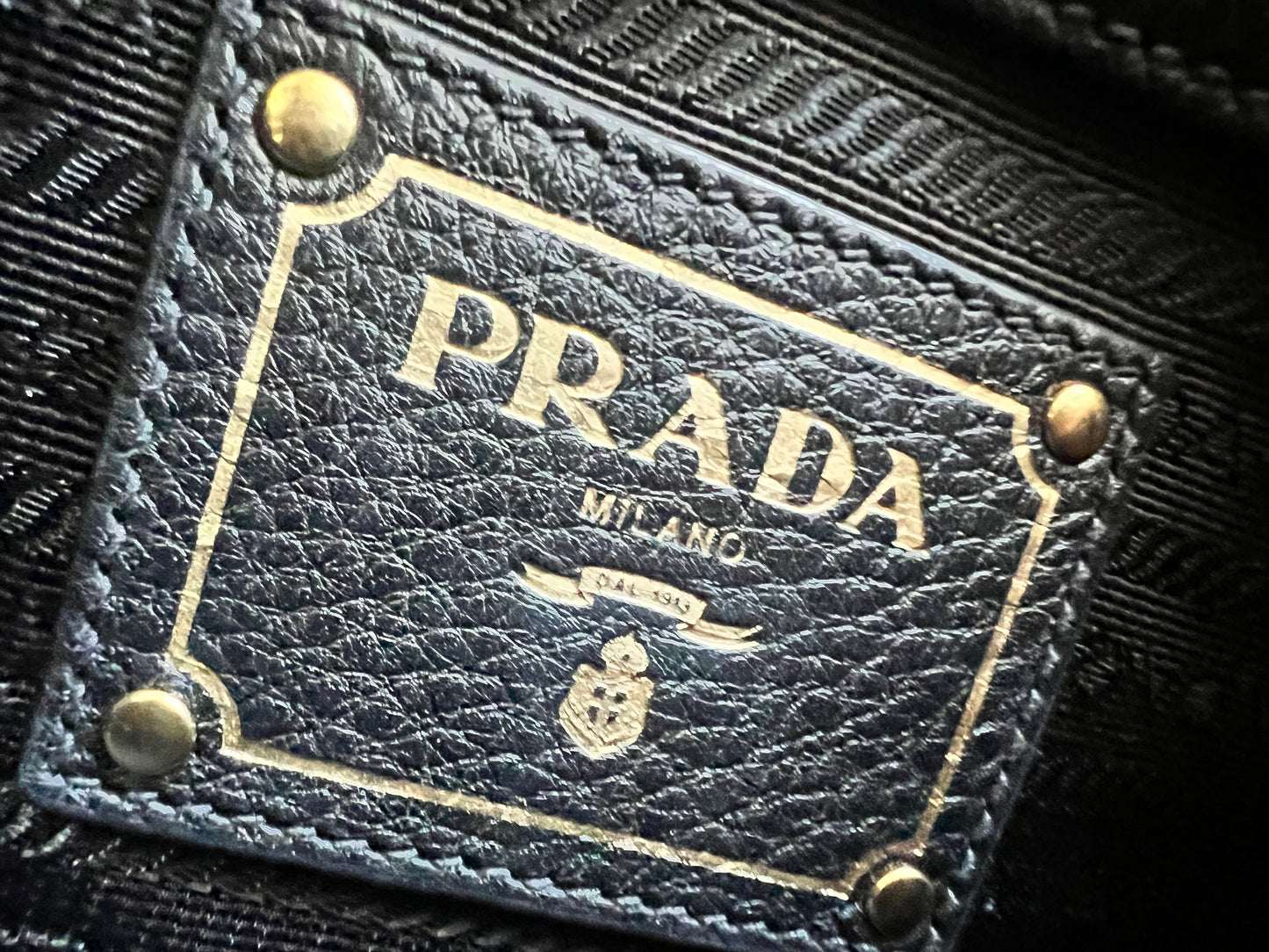 Prada Black Vitello Daino Tote