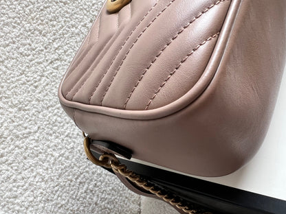 Gucci GG Marmont Dusty Pink Small Shoulder Bag (RRP £1440)