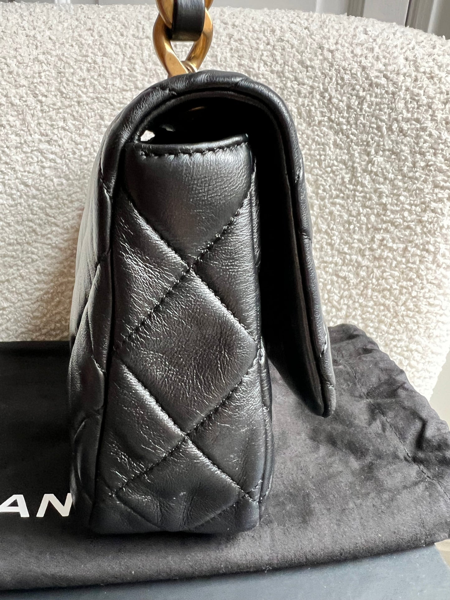 Chanel Candy Chain Mini Flap in Black Lambskin