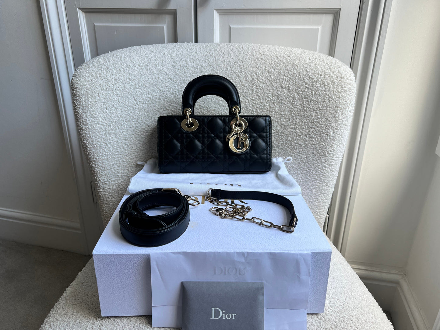 Dior Small Lady D-Joy Bag Black Cannage Lambskin (RRP £3,800)