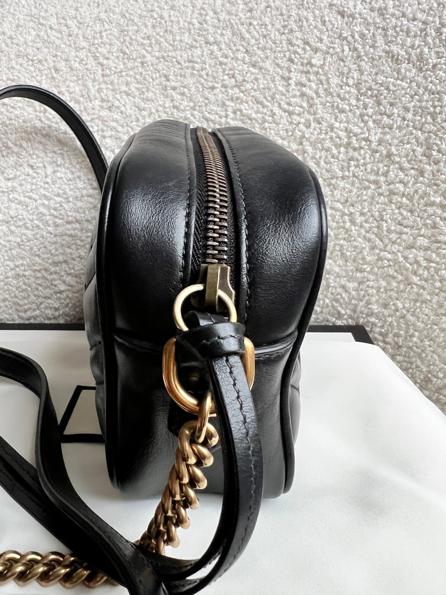 Gucci GG Black Marmont Mini Shoulder Bag (RRP £1,360)
