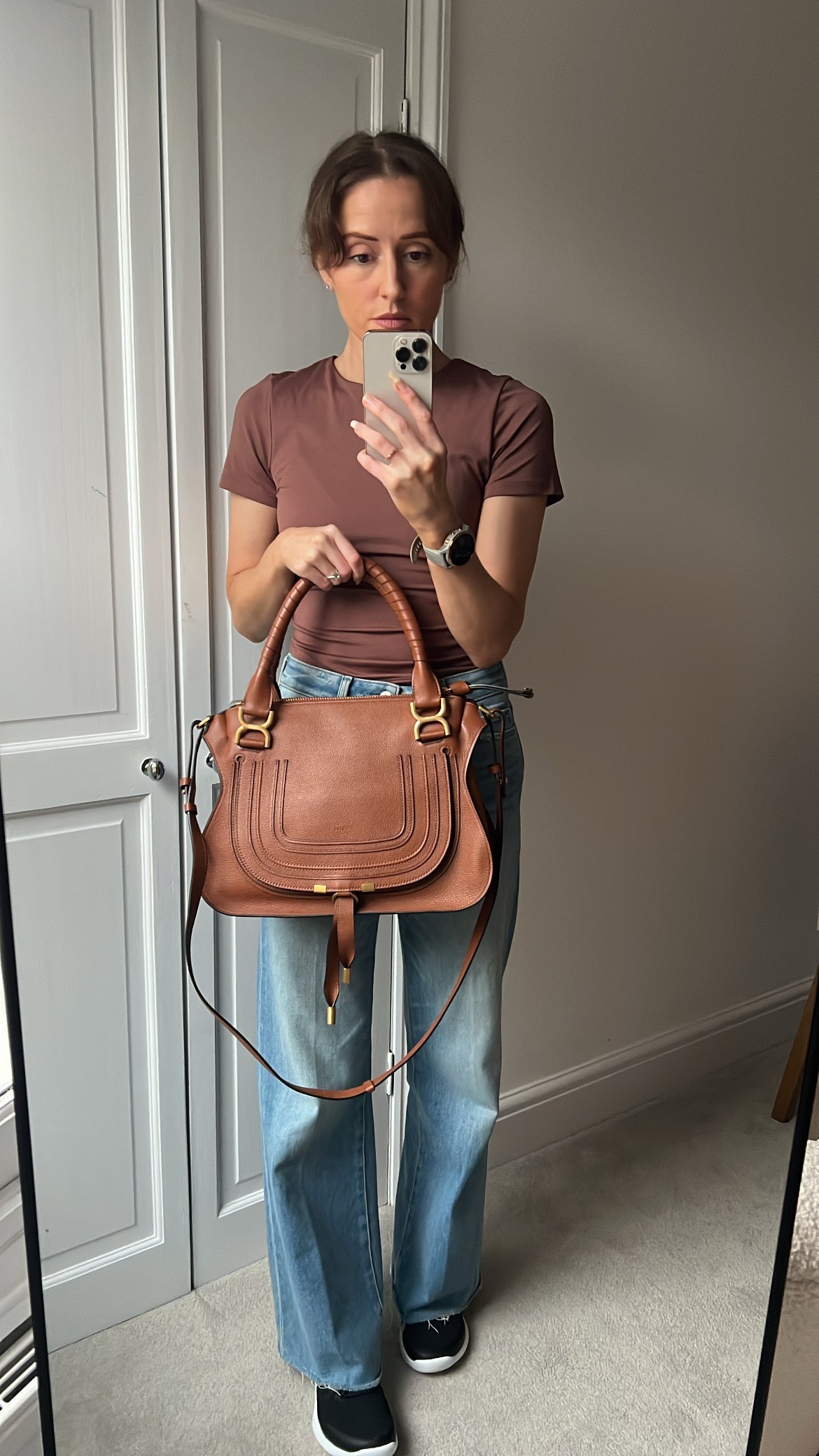 Chloe Medium Marcie Double Carry Bag in Tan (RRP £1890)