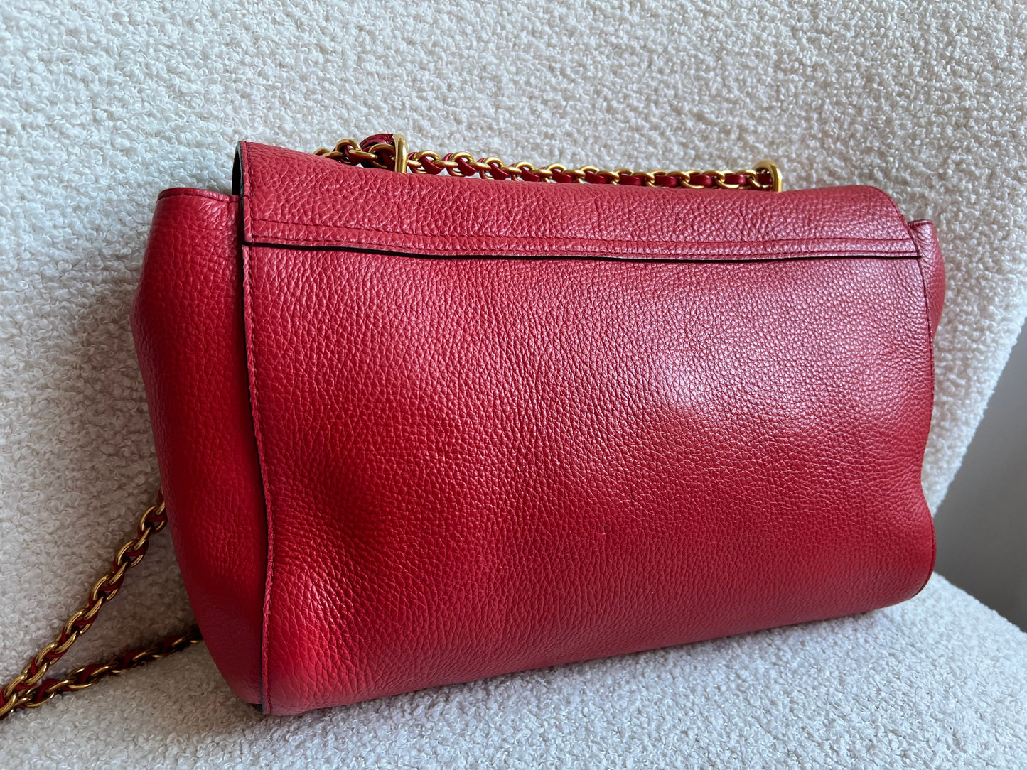 Mulberry Lipstick Red Medium Lily with Gold Hardware (RRP £1095)