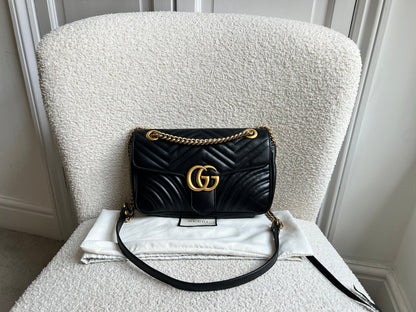 Gucci GG Black Marmont Small Shoulder Bag (RRP £2070)