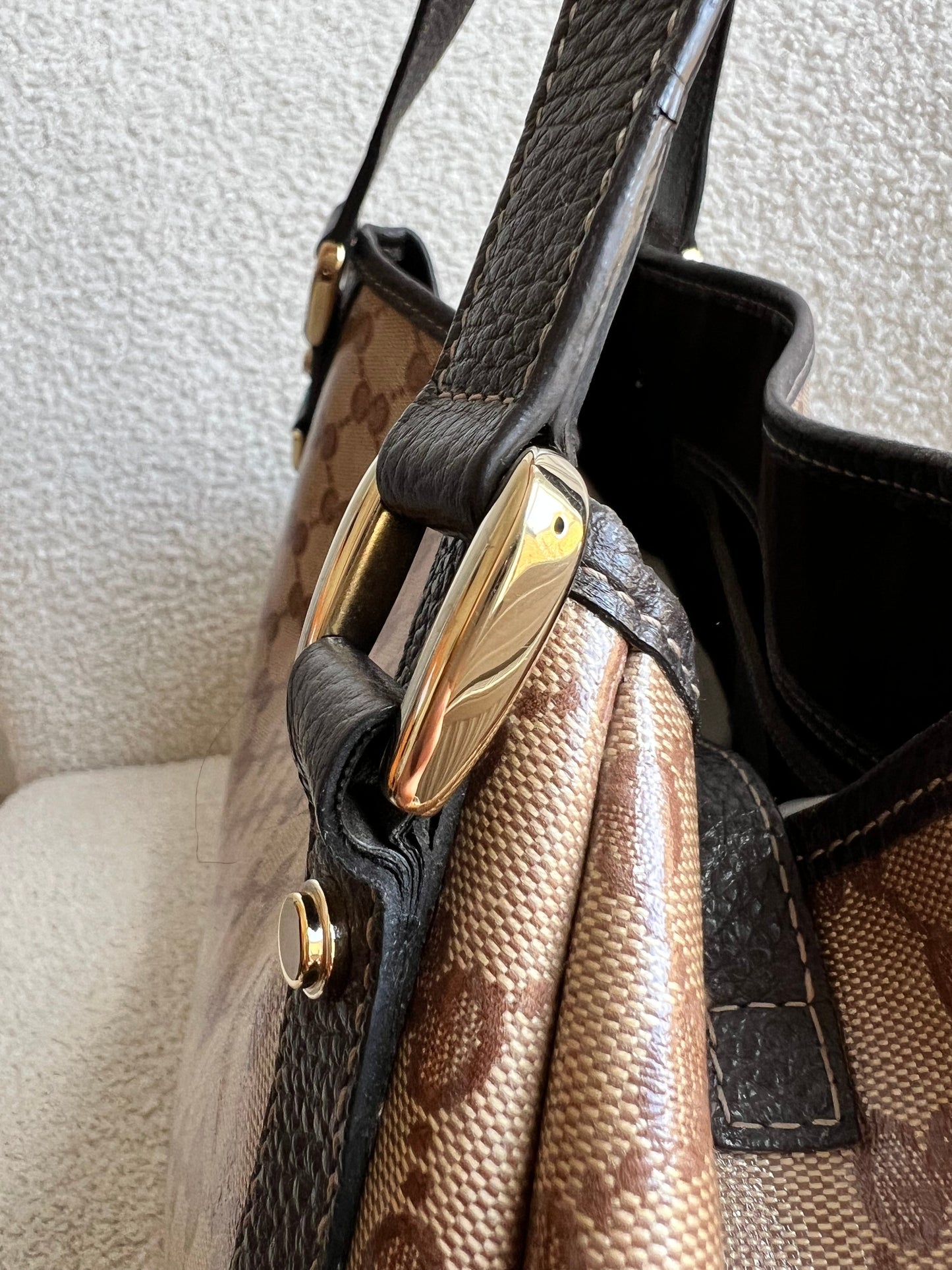 Gucci GG Coated Canvas Abbey Hobo