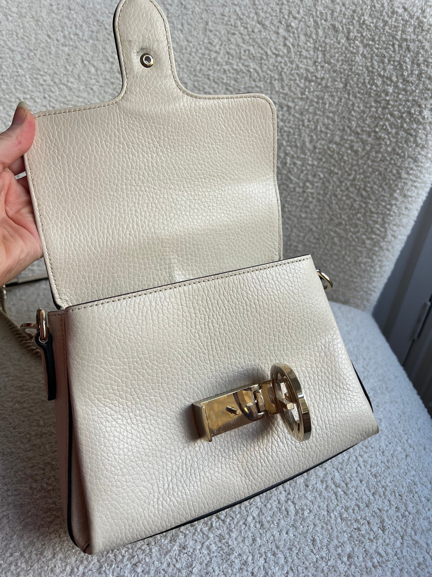 Gucci Interlocking GG Cream Mini Cross Body Bag