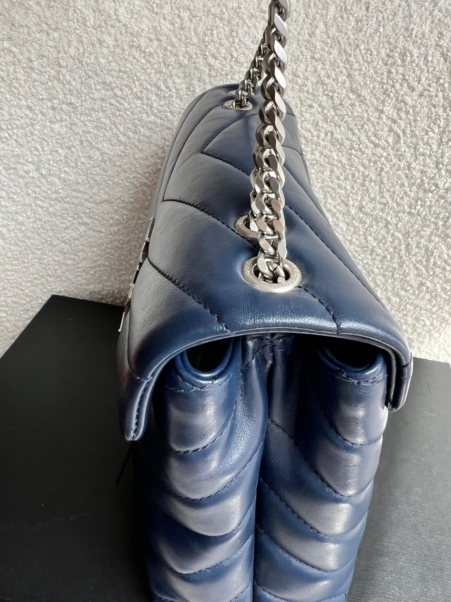 Yves Saint Laurent (YSL) Navy Blue Small LouLou (RRP £1,900)
