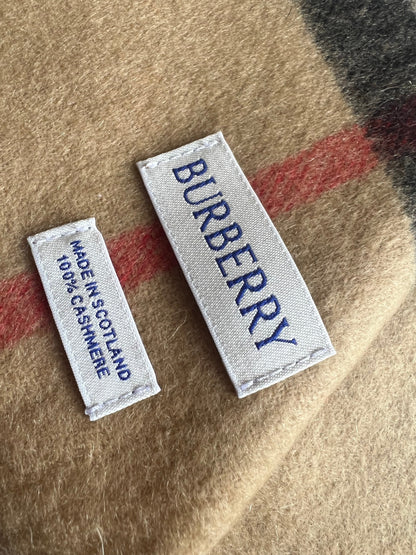 Burberry Classic Check Archive Beige Cashmere Scarf (RRP £435)
